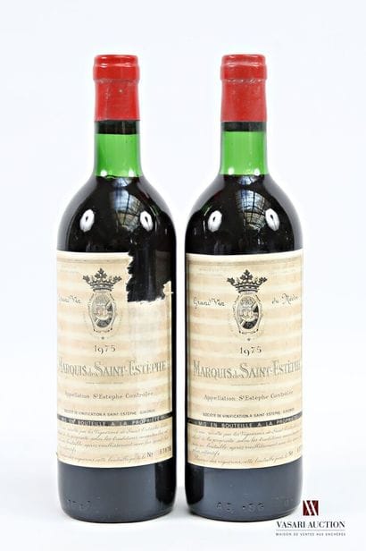 2 bottles MARQUIS DE SAINT ESTÈPHE St Estèphe...