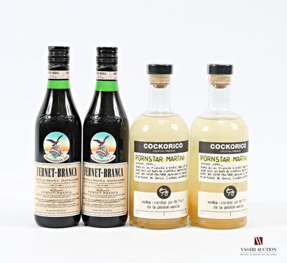 Lot de 4 bouteilles comprenant : 		
2 bouteilles	Voka...