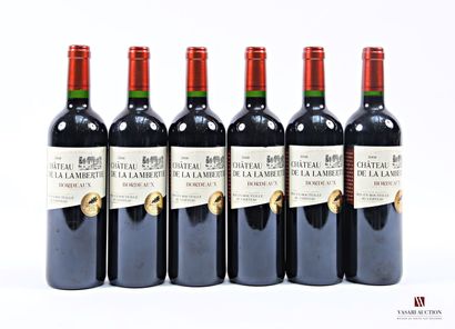 6 bottles Château de la LAMBERTIE Bordeaux...