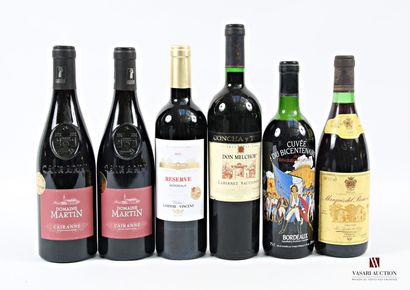 Lot de 6 bouteilles comprenant :		
1 bouteille	RIOJA...