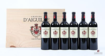 6 bottles Château D'AIGUILHE Castillon-Côtes...