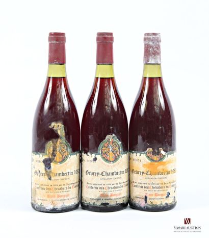 3 bottles GEVREY CHAMBERTIN mise Alain Burguet...