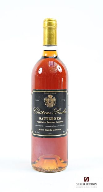 1 bottle Château PAULIN Sauternes 1996
 Label...
