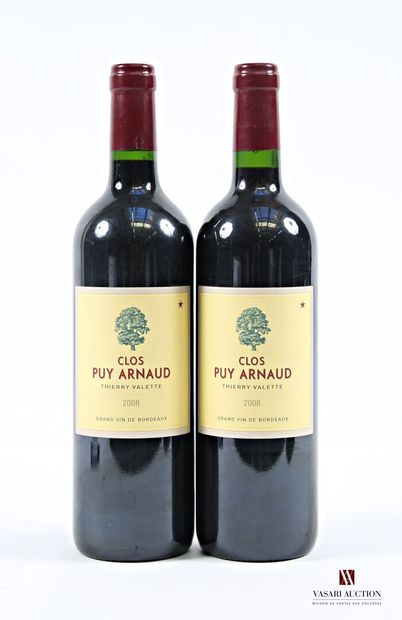 2 bottles CLOS PUY ARNAUD Castillon-Côtes...