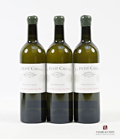 3 bottles LE PETIT CHEVAL White Bordeaux...
