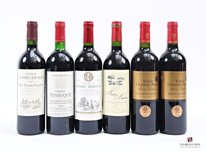 Lot de 6 bouteilles comprenant : 		
1 bouteille...