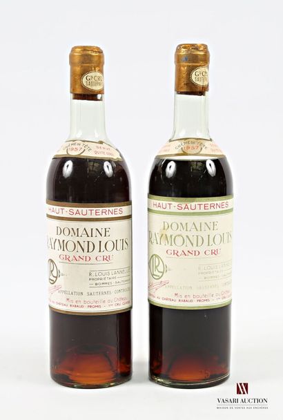 2 bottles Domaine RAYMOND LOUIS Haut Sauternes...