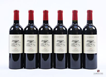 6 bottles Château L'AURAGE Castillon-Côtes...