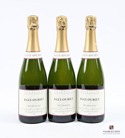 3 bottles EGLY-OURIET Brut Grand Cru Champagne...