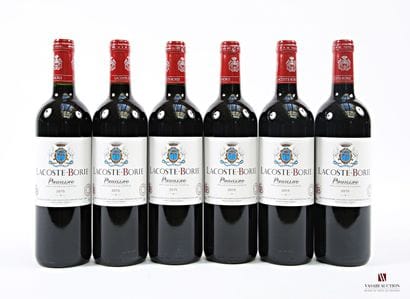6 bottles Château LACOSTE-BORIE Pauillac...