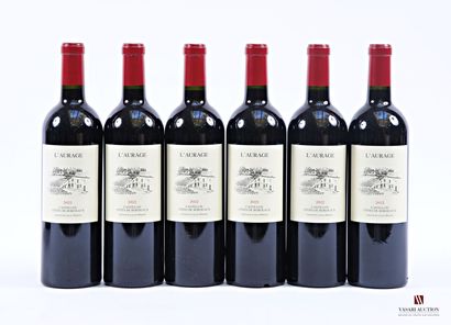 6 bottles Château L'AURAGE Castillon-Côtes...