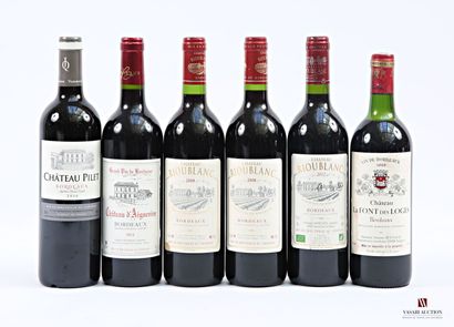Lot de 6 bouteilles comprenant : 		
1 bouteille...