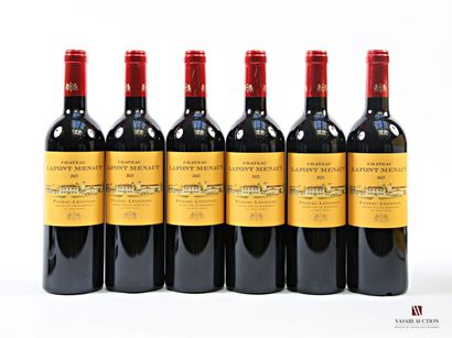 6 bottles Château LAFONT MENAUT Pessac-Leognan...