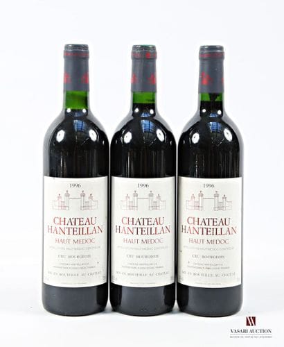 3 bottles Château HANTEILLAN Haut-Médoc CB...
