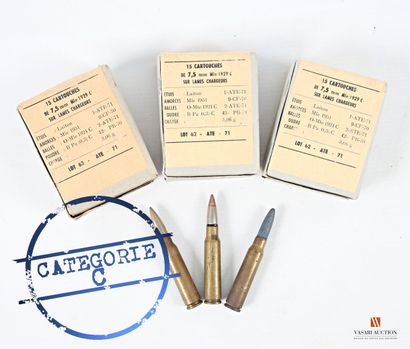 Munitions de catégorie C : 45 cartouches...