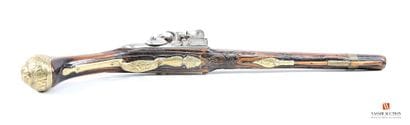 Élégant pistolet à silex, canon à pans au...