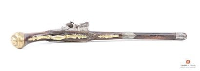 Long pistolet à silex, canon à pans au tonnerre...
