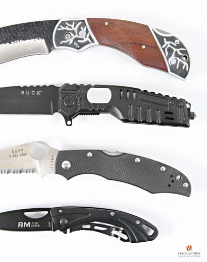 Couteau pliant Buck, lame bronzée « tanto...