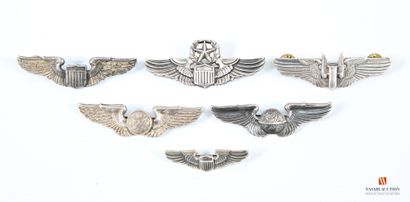 US Air Force, insignes de pilotes et spécialistes...