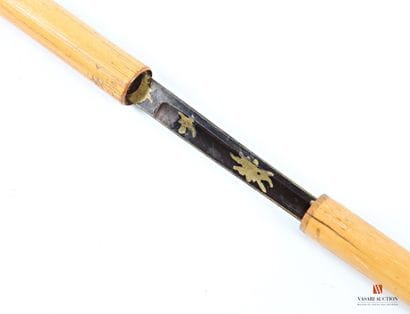 Canne épée, fût en bambou, belle lame gravée,...