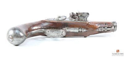 Paire de pistolets de carrosse, platine à...