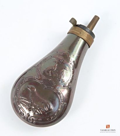 Poire à poudre, laiton et cuivre, LT 160...