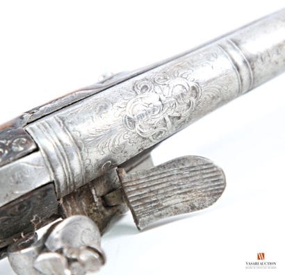 Long pistolet à silex, canon à pans au tonnerre...