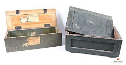 Deux caisses allemandes de munitions : peinture...