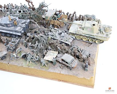 Diorama représentant une scène de combat...