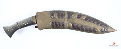 Kukri, lame gravée de 255 mm, poignée corne...