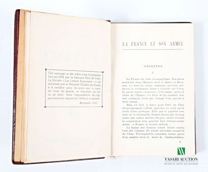 de GAULLE Charles - La France et son armée...