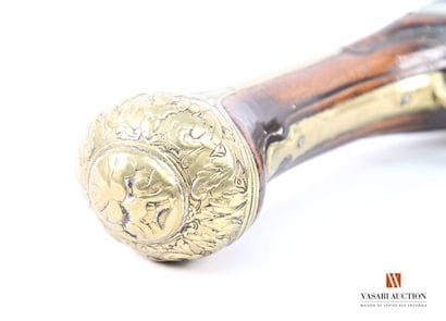 Élégant pistolet à silex, canon à pans au...