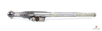 Superbe paire de pistolets à silex, canon...