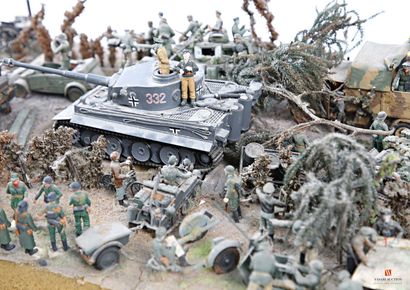 Diorama représentant une scène de combat...