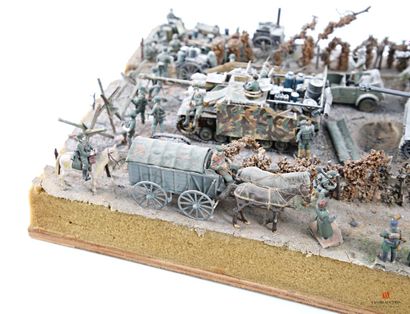 Diorama représentant une scène de combat...