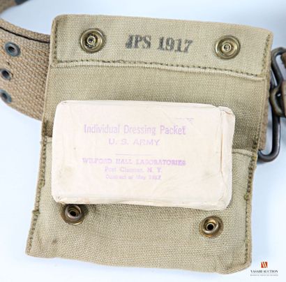 US Army, beau ceinturon modèle 1910, toile...