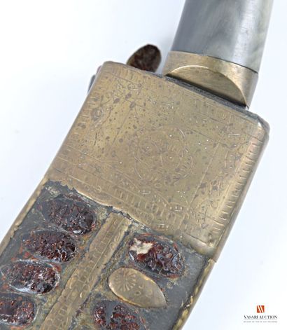 Kukri, lame gravée de 255 mm, poignée corne...