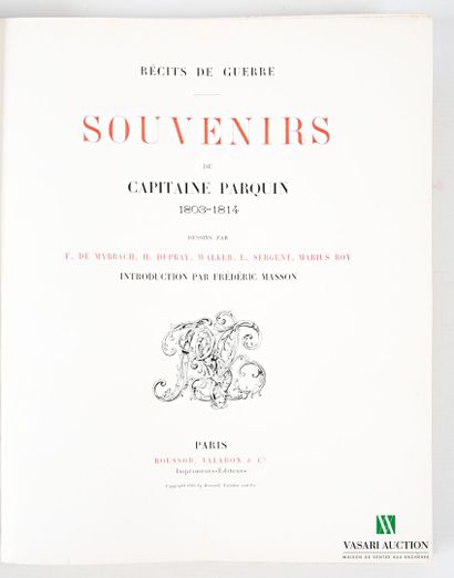 [BIOGRAPHIES & RECITS MILITAIRE]
- de MARBOT...