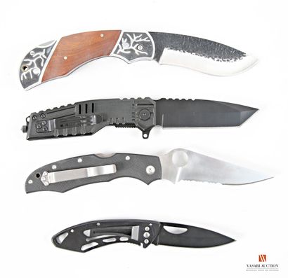 Couteau pliant Buck, lame bronzée « tanto...