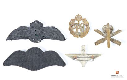 Armée anglaise : insigne de béret de parachutiste,...