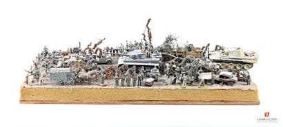 Diorama représentant une scène de combat...