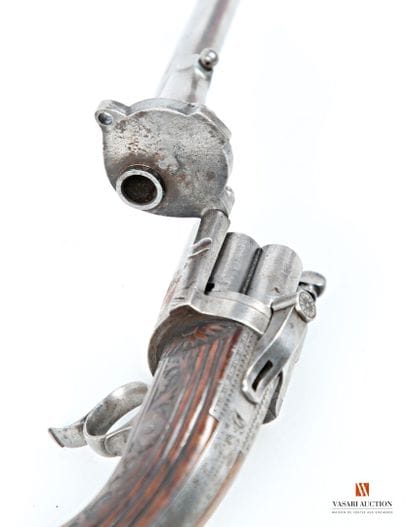 Arme à système, rarissime revolver à percussion...