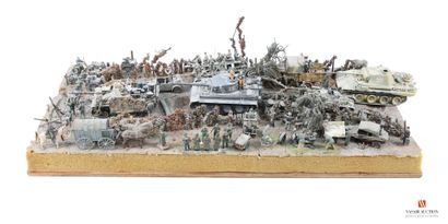 Diorama représentant une scène de combat...