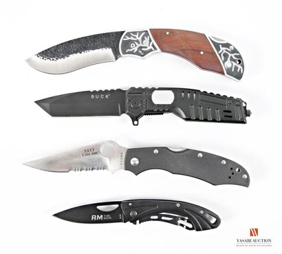 Couteau pliant Buck, lame bronzée « tanto...