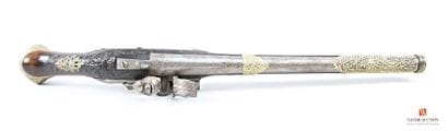 Superbe paire de pistolets à silex, canon...