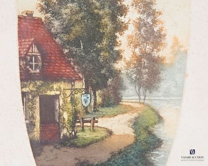 CEMBRIER (20th century) 
Thatched cottages...