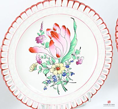 LUNEVILLE Manufacture 
Set of five porcelain...