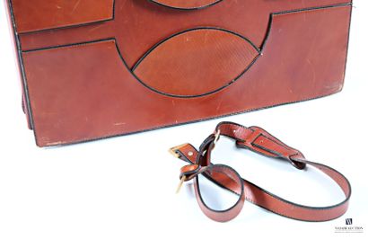 ITALY - SILVANI
Rectangular brown leather...
