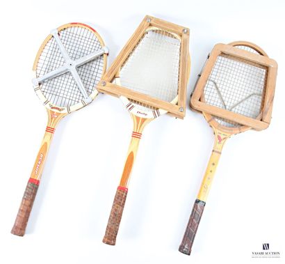 DUNLOP
Set of 3 wooden rackets and their...