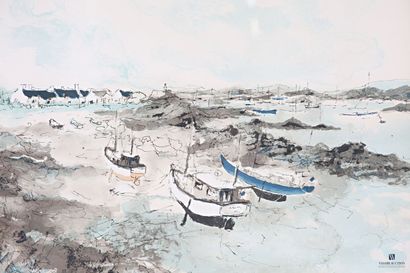 HUCHET Urbain (1930–2014), after
Boats at...
